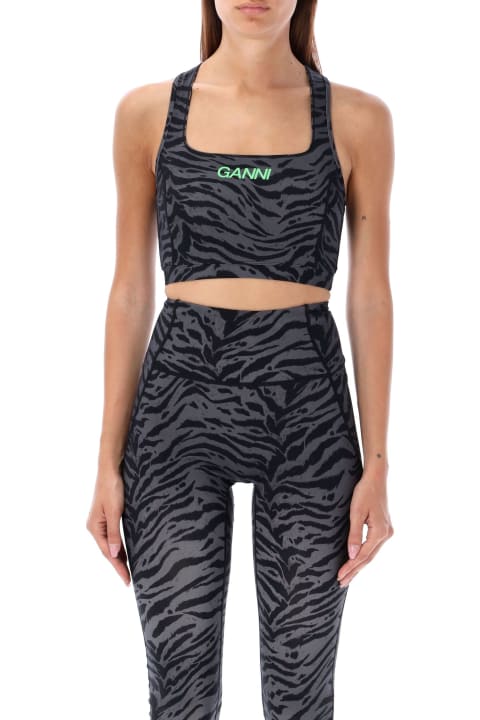 Ganni Pants & Shorts for Women Ganni Active Top Zebra
