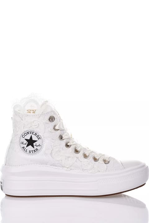 Fashion for Women Mimanera White Converse Platform With Lace