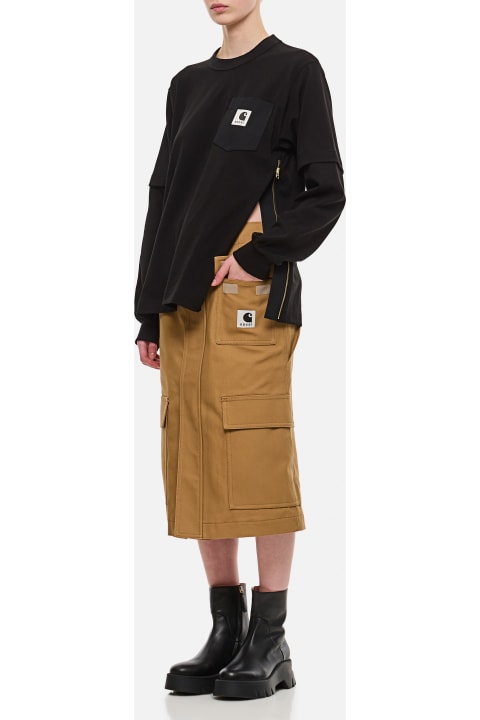 Fashion for Women Sacai Sacai X Carhartt Wip Cotton Skirt