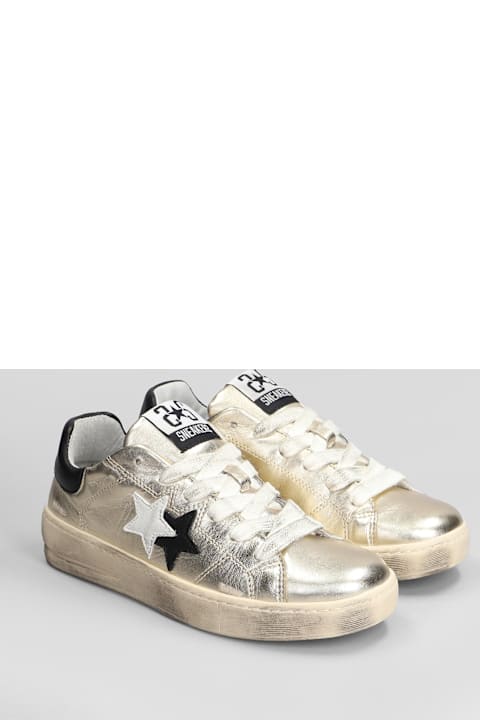 2Star Sneakers for Women 2Star Sneakers In Gold Leather