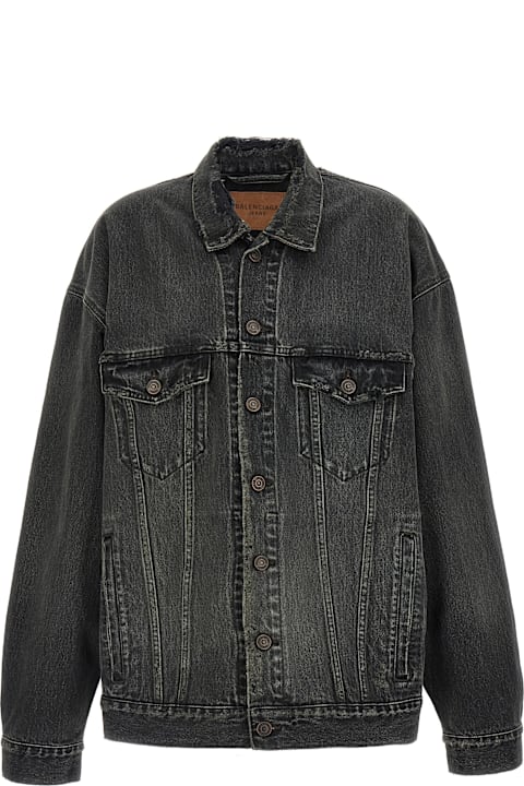 Balenciaga for Kids Balenciaga Denim Jacket With Used Effect
