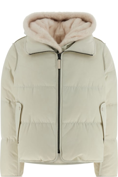Salomon for Men Salomon Fur Insert Cropped Down Jacket