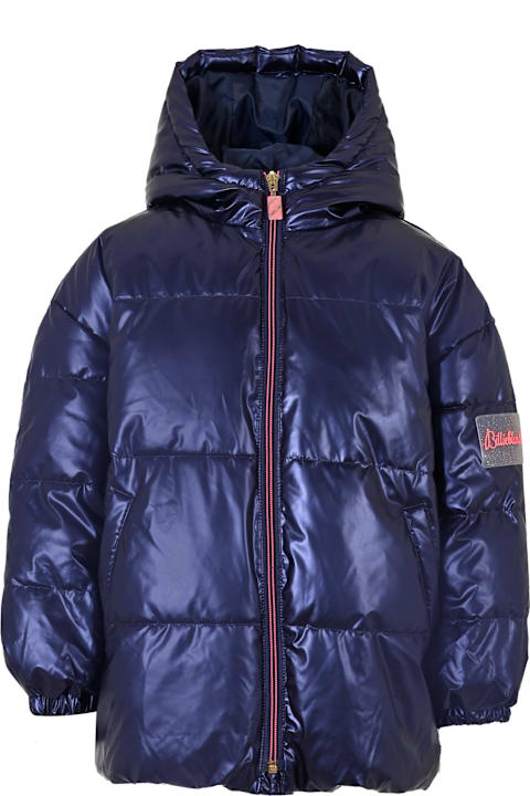 Homeware Billieblush Blue Down Jacket For Boy With Logo