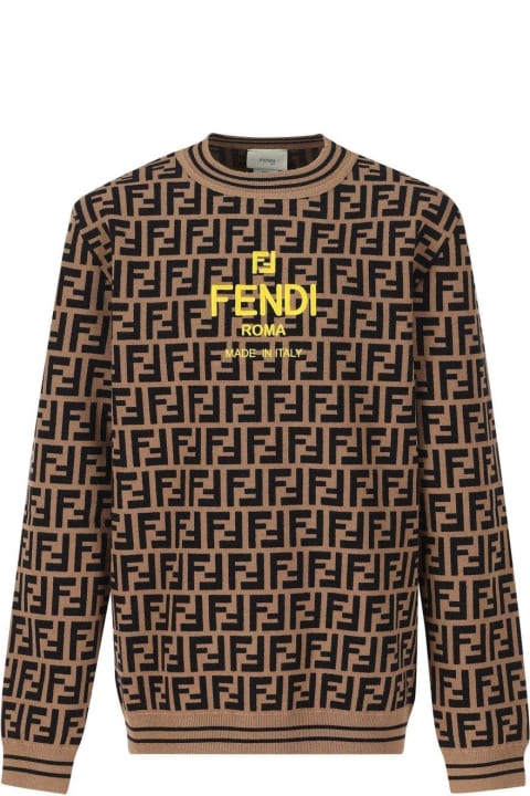 Fendi for Kids Fendi Allover Ff Motif Knit Jumper