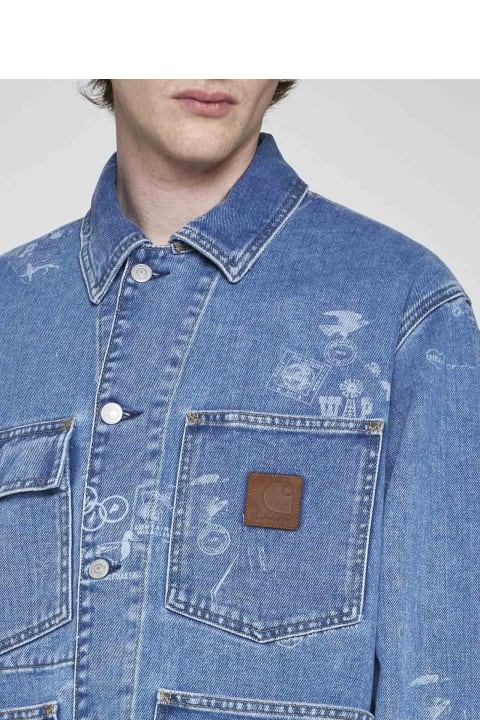 Carhartt Coats & Jackets for Men Carhartt Stamp Denim Jacket