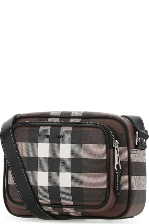 Burberry Borsa A Tracolla In E-canvas Multicolor
