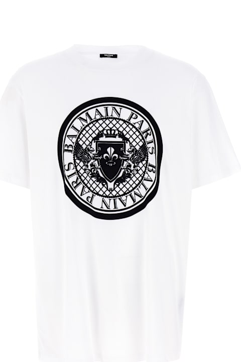 Balmain Topwear for Men Balmain Velvet Logo T-shirt