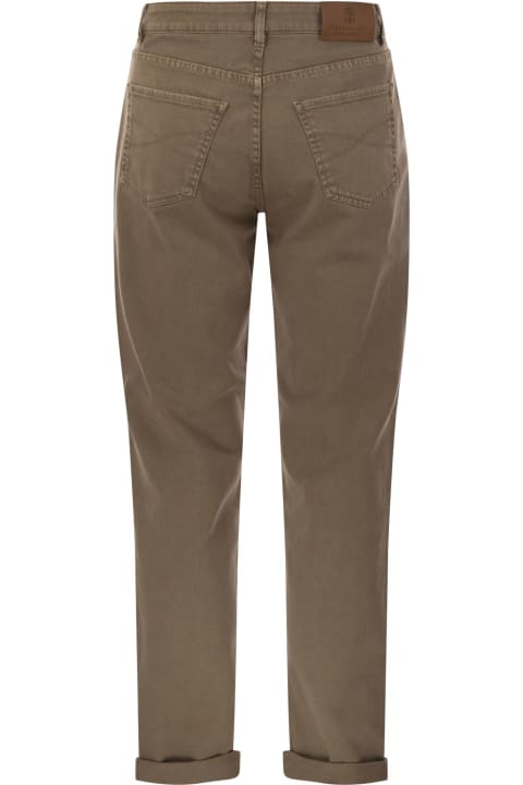 Brunello Cucinelli Pants for Men Brunello Cucinelli Five-pocket Traditional Fit Trousers In Light Comfort-dyed Denim