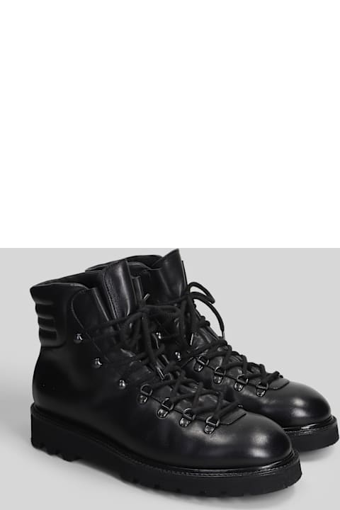 Premiata for Kids Premiata Elba Ankle Boots In Black Leather