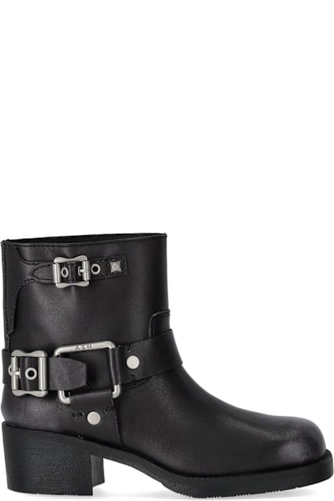 أحذية برقبة لـ السيدات Ash Buckle Detailed Boots