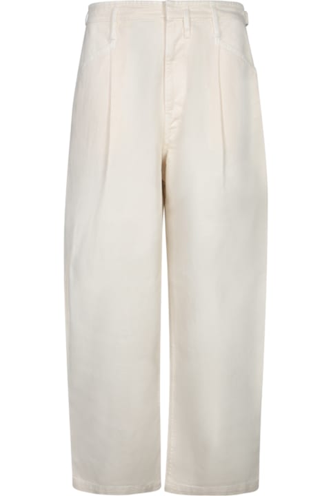 Lemaire Pants for Men Lemaire Pleated Workwear White Pants