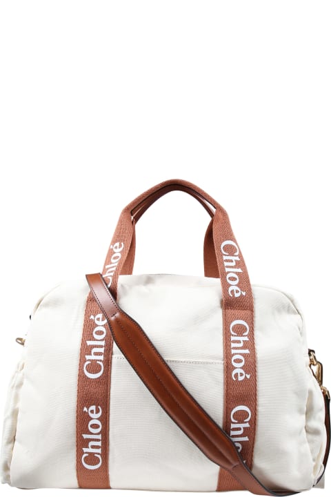 ベビーガールズ Chloéのアクセサリー＆ギフト Chloé Ivory Changing Bag For Baby Girl