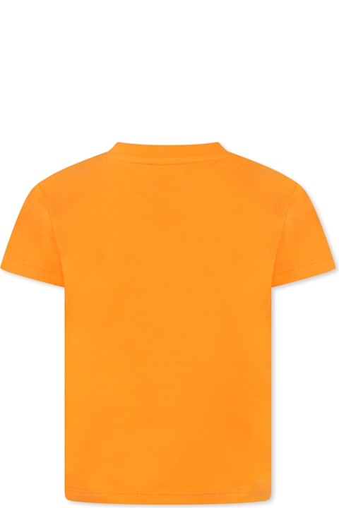 Homeware Kenzo Kids Orange T-shirt For Boy With Logo