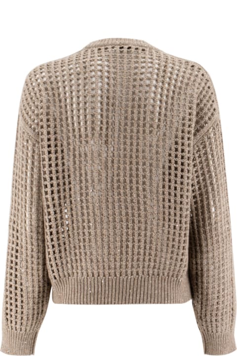 Brunello Cucinelli Clothing for Women Brunello Cucinelli Sparkling Net Sweater