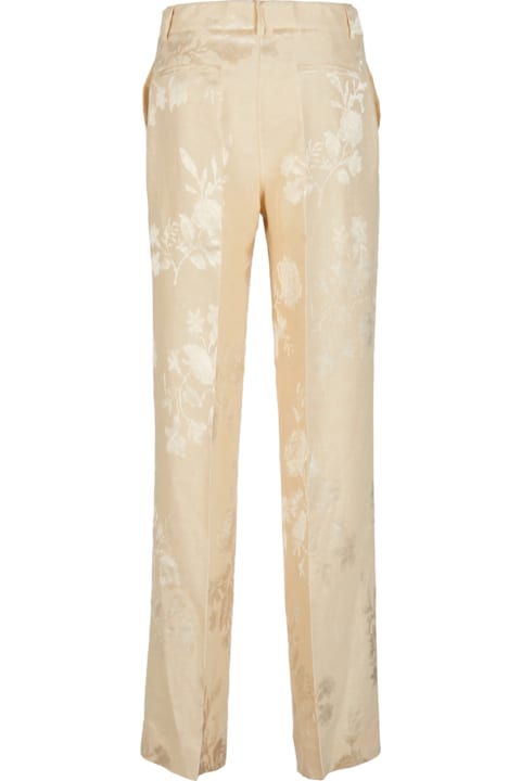 Parosh for Women Parosh Buttoned Fitted Floral Trousers