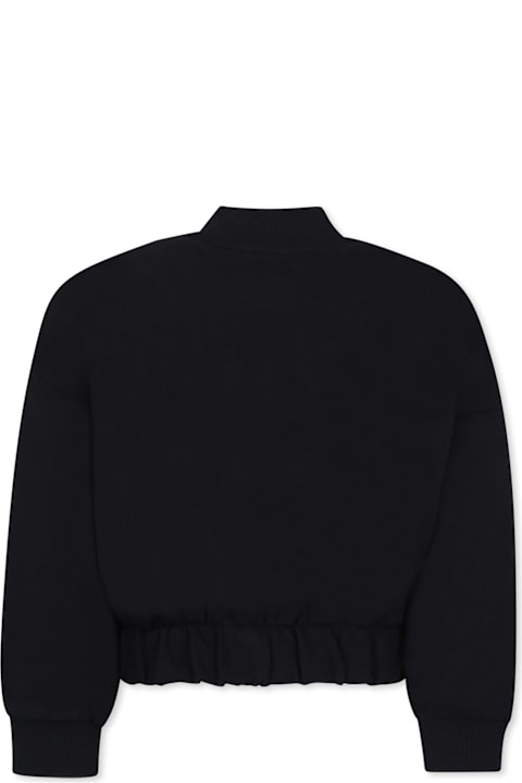 DKNY Coats & Jackets for Girls DKNY Black Bomber Jacket For Girl With Logo