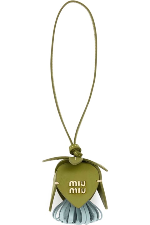 Keyrings for Women Miu Miu Multicolor Leather Charm
