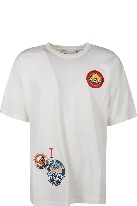 Logo Embroidered Cartoon Patched T-shirt