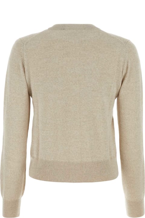 Maison Kitsuné Sweaters for Women Maison Kitsuné Melange Beige Wool Cardigan