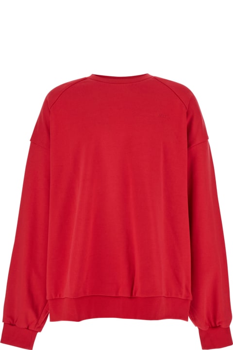 Juun.J Clothing for Men Juun.J Red Oversized Sweatshirt With Graphic Print In Cotton Man