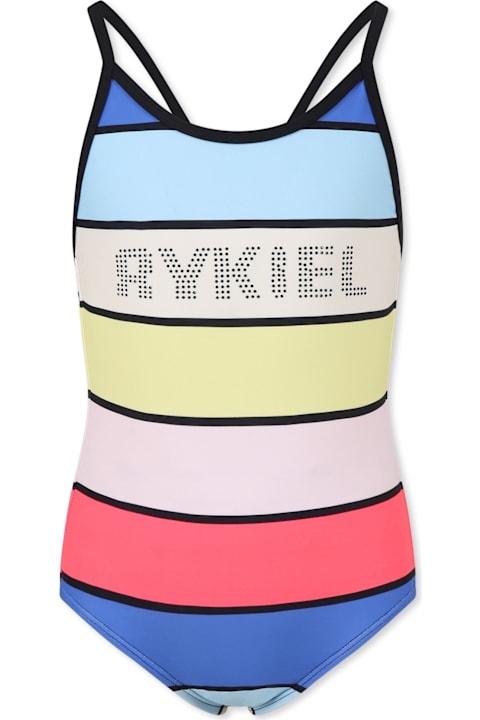Homeware Rykiel Enfant Multicolor Swimsuit For Girl With Logo