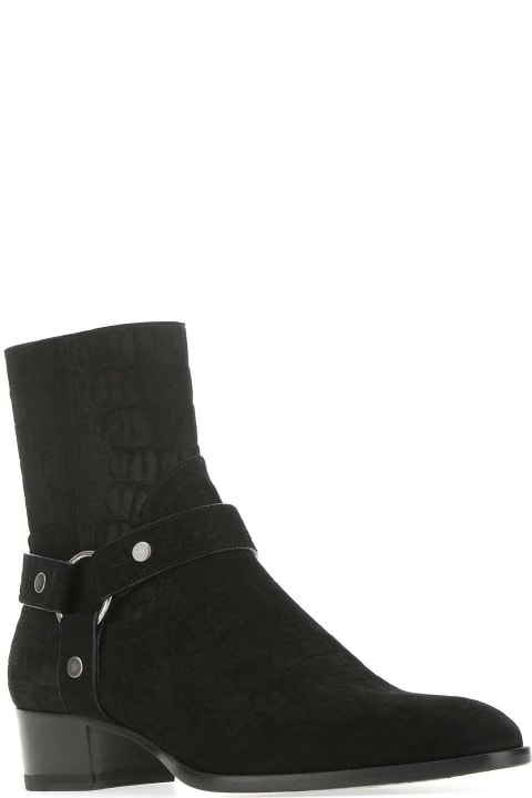 メンズ Saint Laurentのシューズ Saint Laurent Black Suede Boots