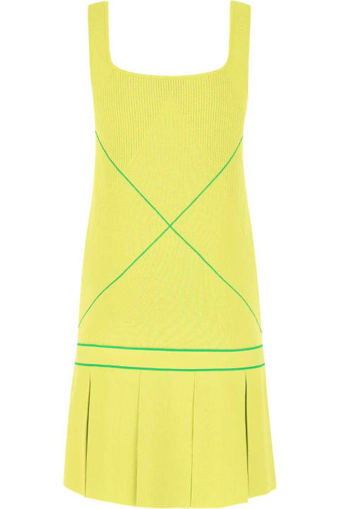 Fashion for Women Bottega Veneta Acid Green Viscose Blend Dress