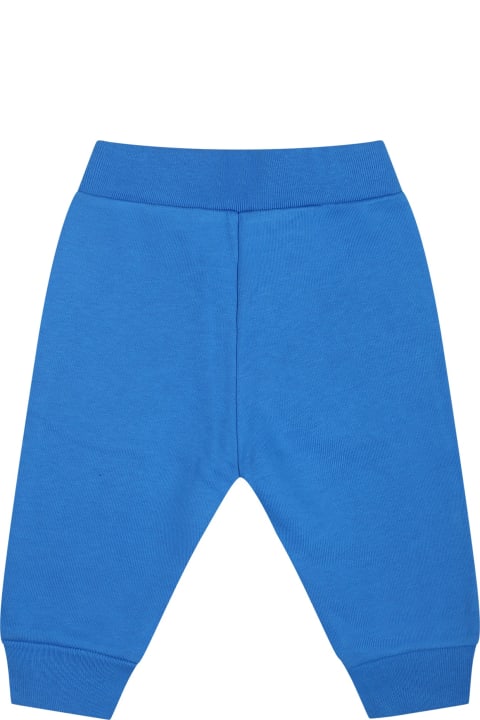 ベビーボーイズ Marniのボトムス Marni Light Blue Trousers For Baby Boy With Logo