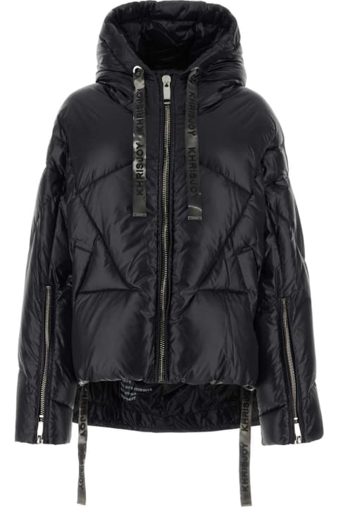 Khrisjoy Coats & Jackets for Women Khrisjoy Black Nylon Iconic Shiny Down Jacket