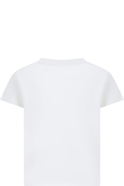 White T-shirt For Girl With Logo