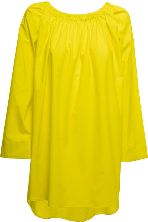Douuod Woman's Yellow Cotton Poplin Dress