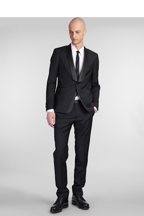 Tagliatore 0205 لـ Men Tagliatore 0205 Sfbrmarl Y01 Lis In Black Wool
