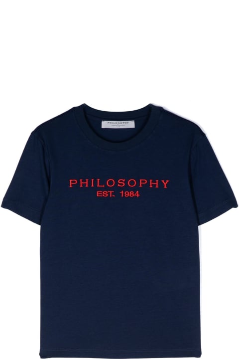 Fashion for Girls Philosophy di Lorenzo Serafini Kids Philosophy By Lorenzo Serafini T-shirts And Polos Blue