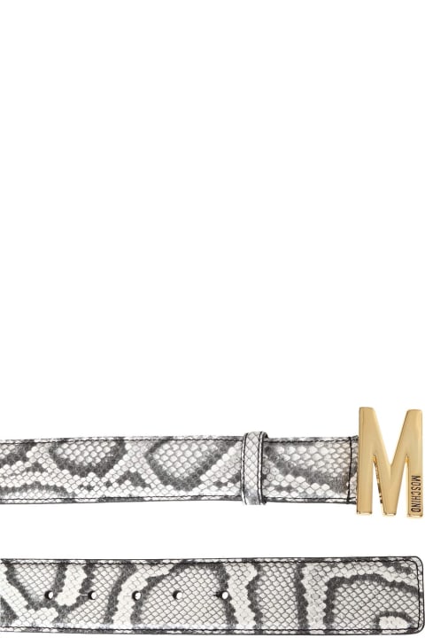 Belts for Women Moschino Belt In Python Print Leather