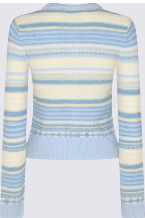 Ganni Sweaters for Women Ganni Light Blue Wool Knitwear