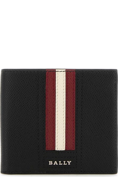 Wallets for Men Bally Black Leather Trasai Wallet