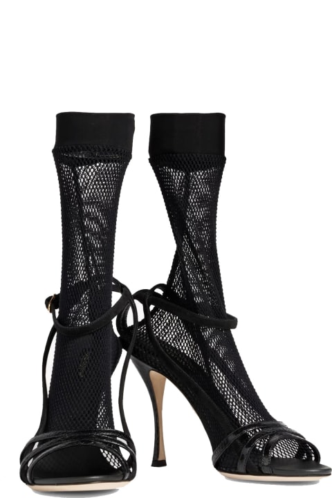 Dolce & Gabbana for Women Dolce & Gabbana Fishnet Sandals