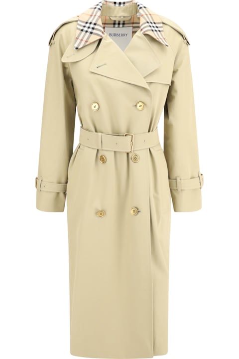 Burberry for Women Burberry Castleford Trench Coat With Archive Check Collar