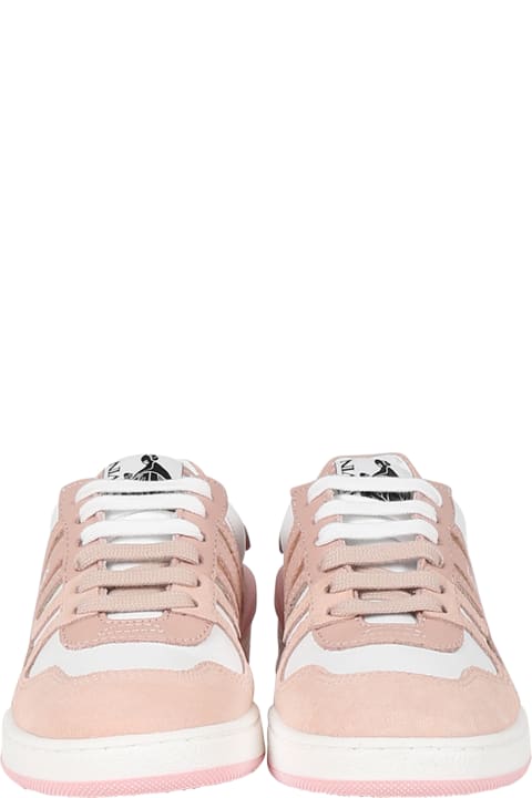 Lanvin for Kids Lanvin Pink Sneakers For Girl With Logo