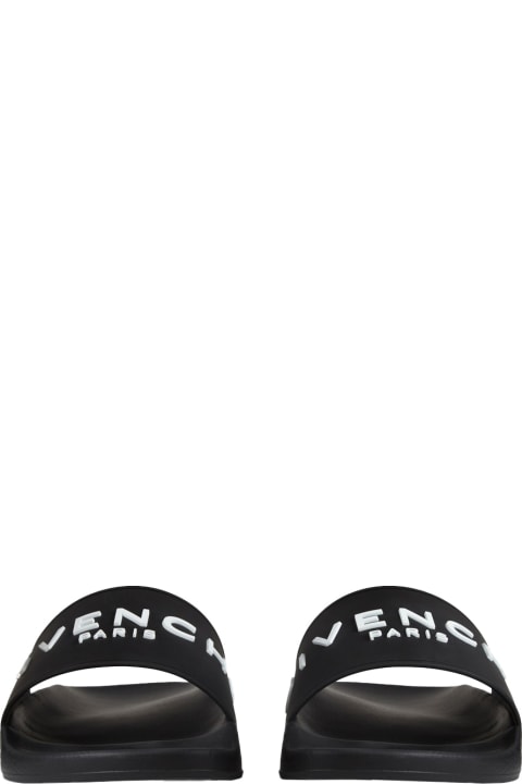 Givenchy for Men Givenchy Givenchy Paris Slippers In Black Rubber