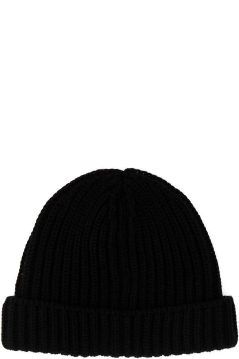 Hi-Tech Accessories for Men Prada Black Wool Beanie Hat