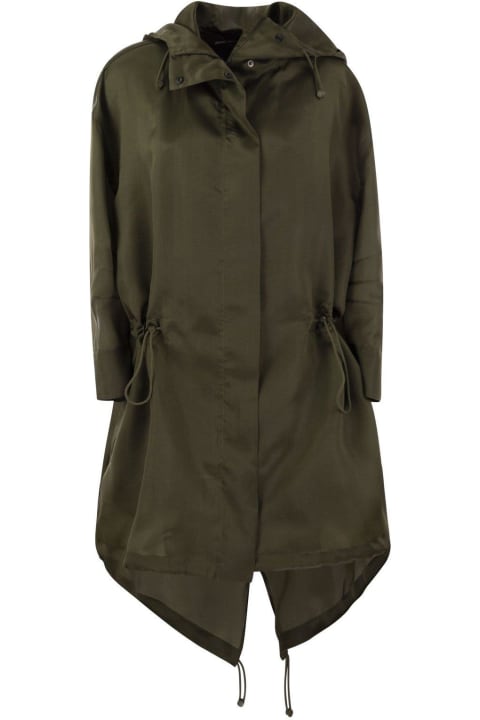 Coats & Jackets for Women Max Mara Khaki Green Tambuto Parka