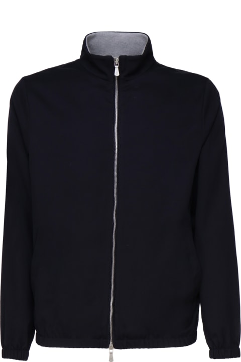 Eleventy Coats & Jackets for Men Eleventy Silk Jacket With Mock Neck