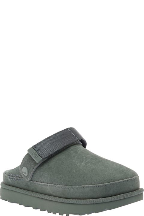 Fashion for Women UGG 'goldenstar' Grey Clog With Embossed Logo In Suede Woman