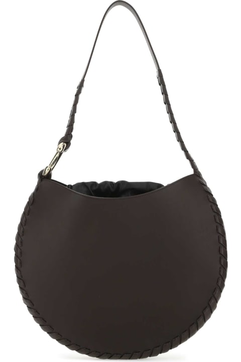 Chloé for Women Chloé Dark Brown Leather Large Mate Shoulder Bag