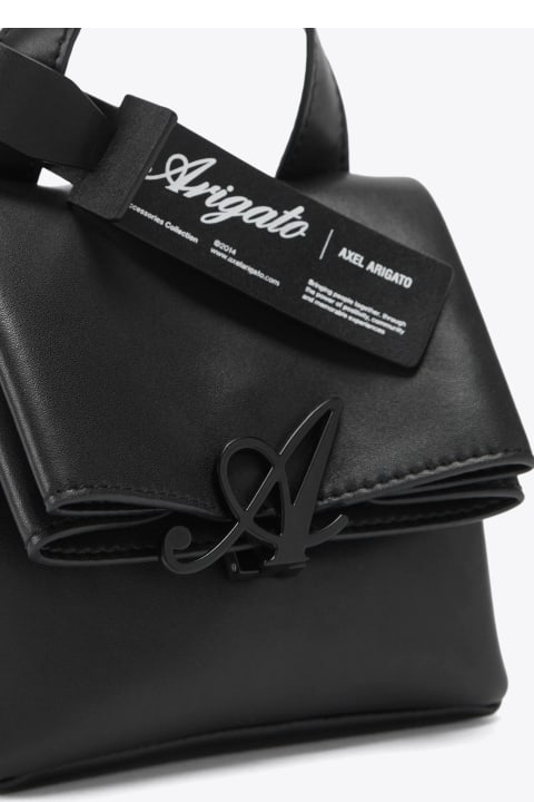Market Bag Black eco-leather small bag - Market bag