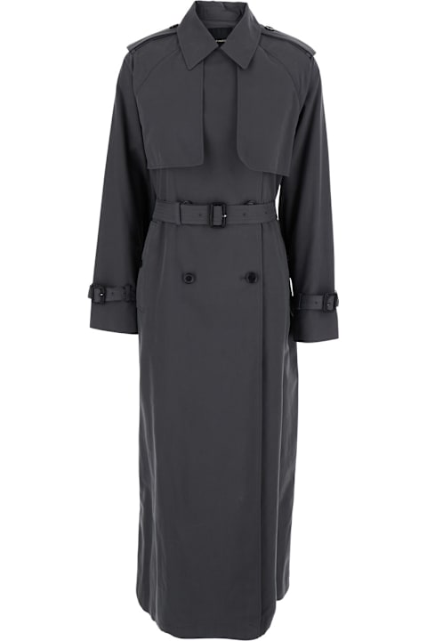 Pinko Coats & Jackets for Women Pinko Trench Toffee With Wind Flap And Belt