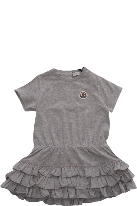 Moncler for Baby Girls Moncler Gray Dress With Logo