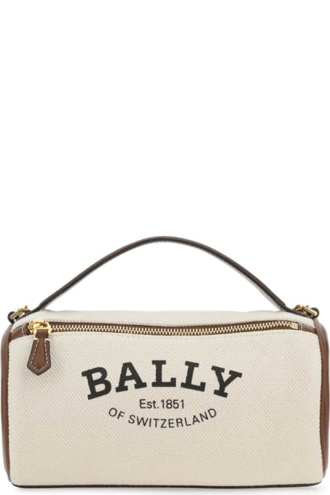 Clutches for Women Bally Two-tone Canvas And Leather Calyn Handbag
