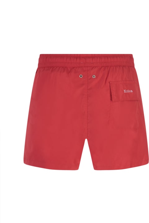 Kiton for Men Kiton Red Swim Shorts